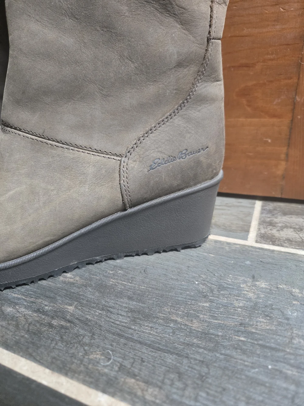 Eddie Bauer Taupe Wedge Knee-High Boots